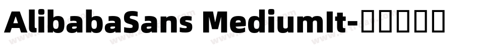 AlibabaSans MediumIt字体转换